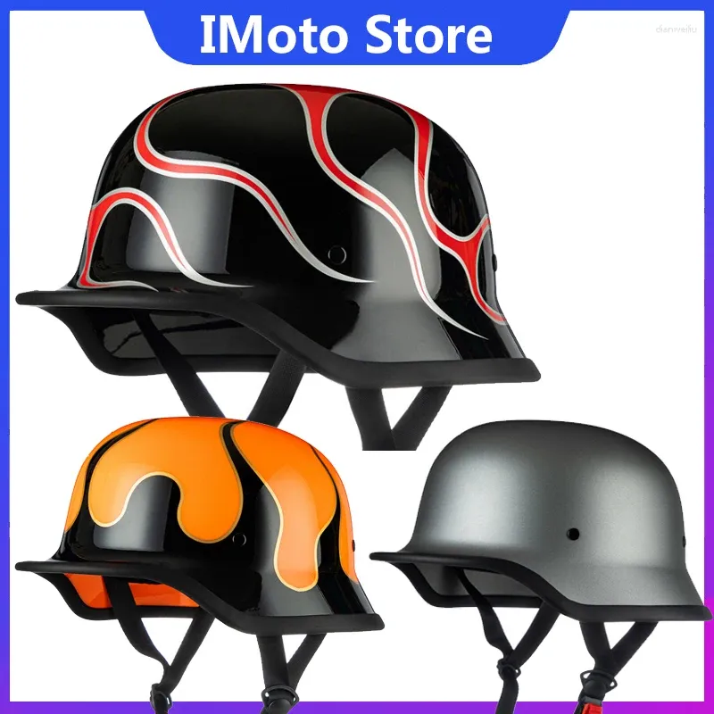 Motorcycle Helmets German Soldier Style Helmet For Retro Half Motocross Summer Scoop Safety Protection Gear Cruise Car