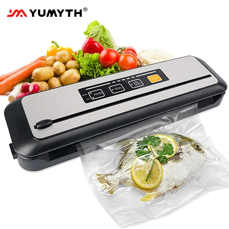 Maschine Yumyth Haushaltsvakuumversiegelung Lebensmittel Lagerung 60 kPa Vakuumverpackung Verpackungsmaschine Sous Vide Vakuumbeutel gebaut Cutter T287