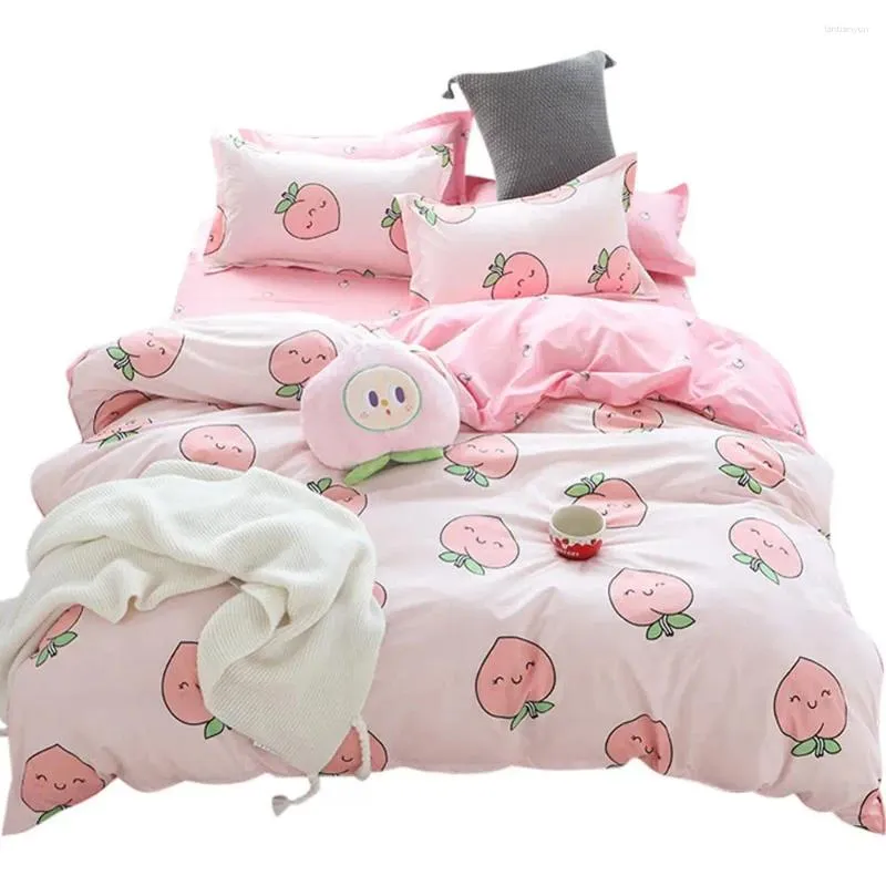 Beddengoed sets prinses geprinte home set mooie patroon mode mode hoogwaardige dekbed quilt lakens kussensloop