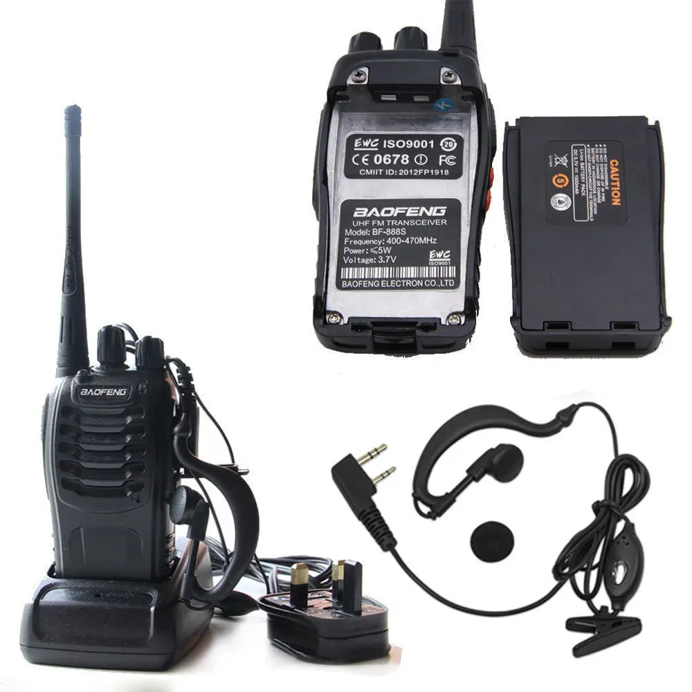 Baofeng bf-888s tattico wireless walkie walkie talkie 5w 400-470MHz Radio Interphone Interphone Mobile Portable LL