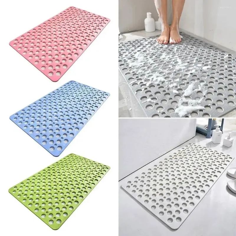 Bath Mats 75x43cm Extra Porous Large Mat Non Slip Bathtub Strong Suction Anti-Mold TPE Shower Kitchen Bathroom Products