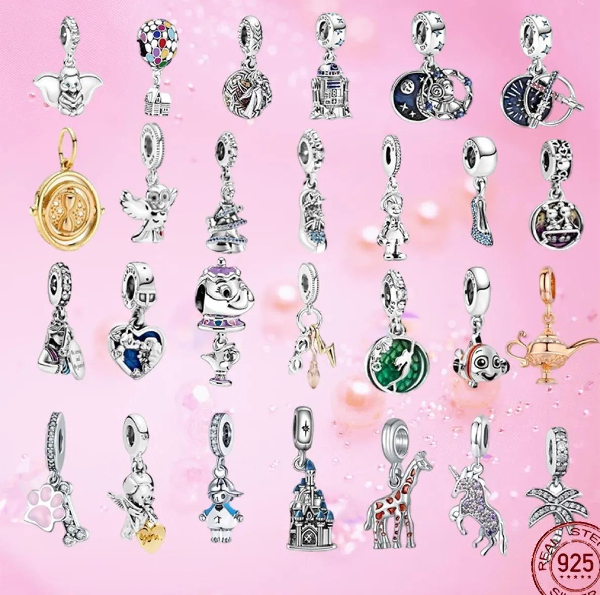 925 Silver Charm Bead Fit Ra Charms Bracelet Princess Animal Series House Charmes Ciondoli DIY Fine Beads Jewelry7358818