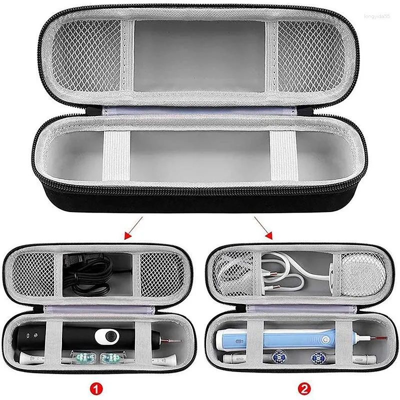 Storage Bags Hard EVA Bag Waterproof Shockproof Portable Travel Box Electric Toothbrush Charger Organizer Case Multi Pocket