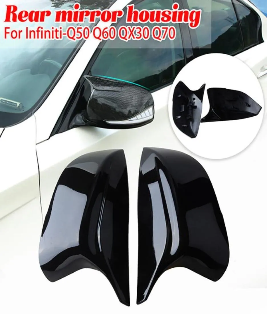 Wing Side Mirror Cover RearView Mirror Cap Fit For Infiniti QX30 Q50S Q50 Q60 Q70 Biltillbehör Modifierad del1154390