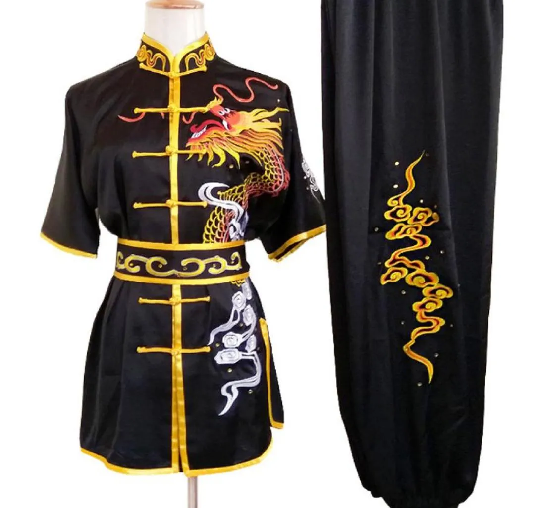 Kinesiska Wushu Uniform Kungfu Clothes Martial Arts Suit Taolu Outfit Rutinplagg Changquan Kimono för män Kvinnor Boy Girl Kids A2700576