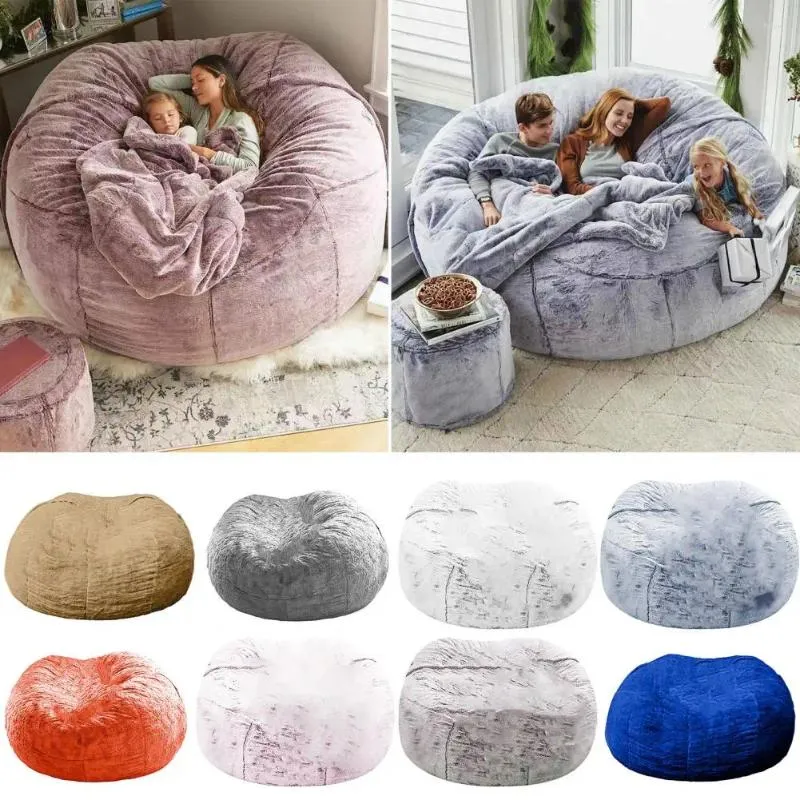 Couvre-chaise Great Sofa Giant Cover Soft Lazy Lavable Home Big Round Ultra-Soft Anti-Dirty