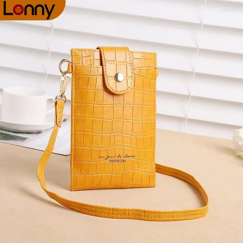 Shoulder Bags Fashion Design Thin Phone Pocket For Women Small Bag PU Leather Ladies Mini Crossbody Female Card Slot Purse