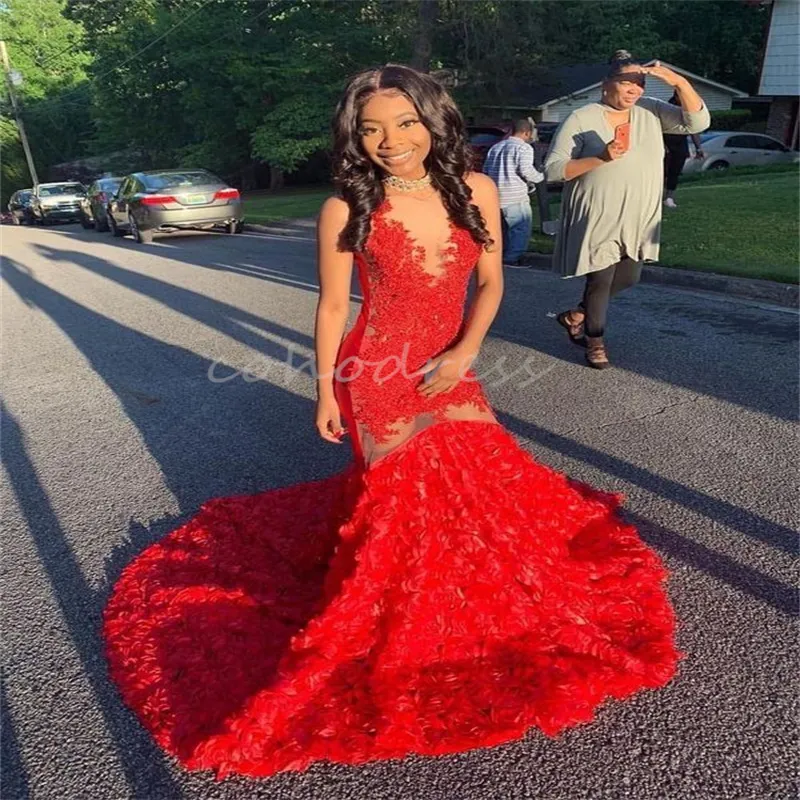 Black and Red Satin Trumpet Prom Dress with Zipper Back and Hand-Made  Floral Embellishments from Dhgate Prom Dresses - price 144.07