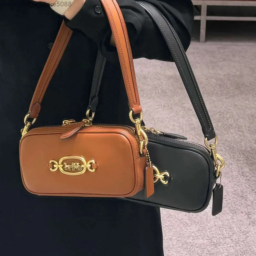 O designer de bolsa de marca vende bolsas femininas com 65% de desconto de carruagem clássica de ombro único saco de crossbody saco Avery zipper pequeno para mulheres