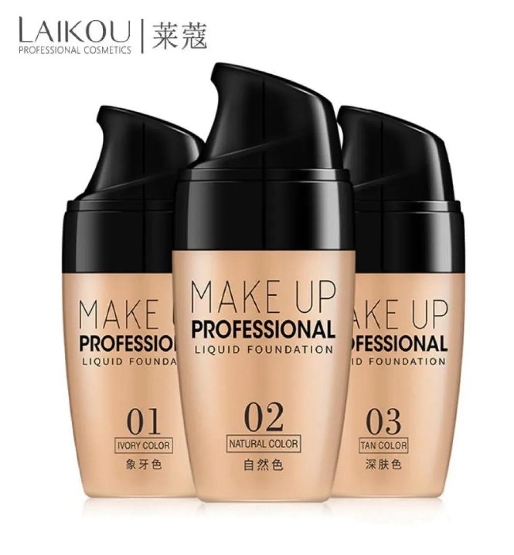Laikou Color Correction Foundation Water Blend Waterproof varaktiga flytande fundament Miracle Touch Face Makeup Emulsion 30ml3511092