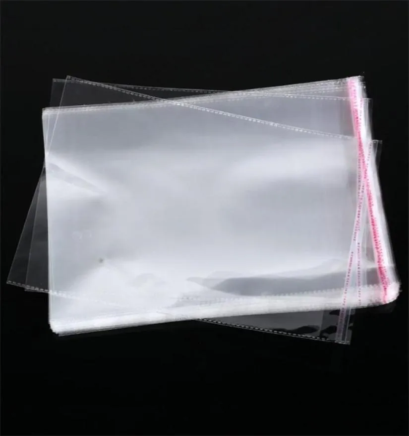 100pcslots yeniden kapatılabilir selofan opp poli torbalar kalın net chlothes giyim paketi depolama çantası zarf hediye wrap7538983