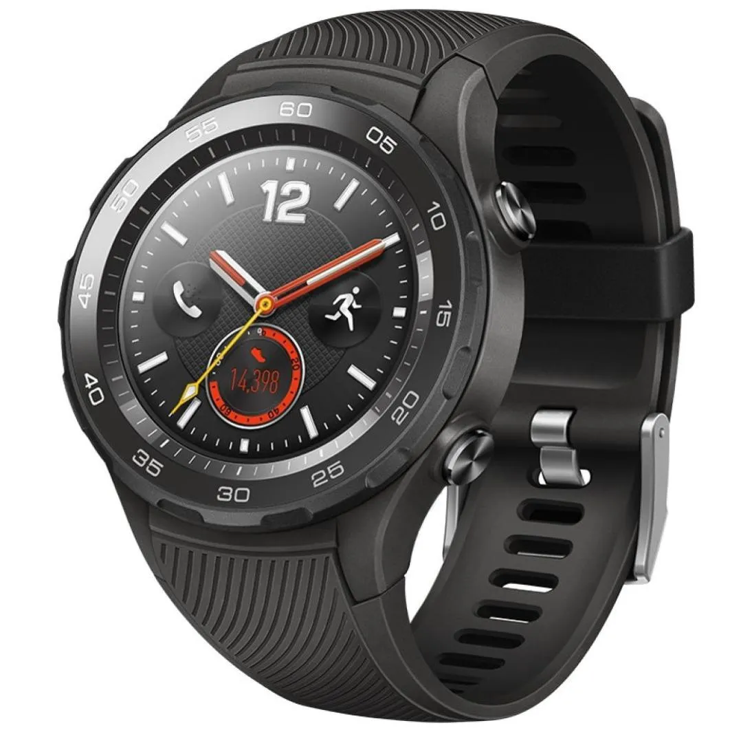Orijinal Huawei Watch 2 Akıllı İzleme Desteği LTE 4G Telefon Arama GPS NFC Kalp Hızı Monitörü ESIM Android iPhone IOS IOS WA2404271