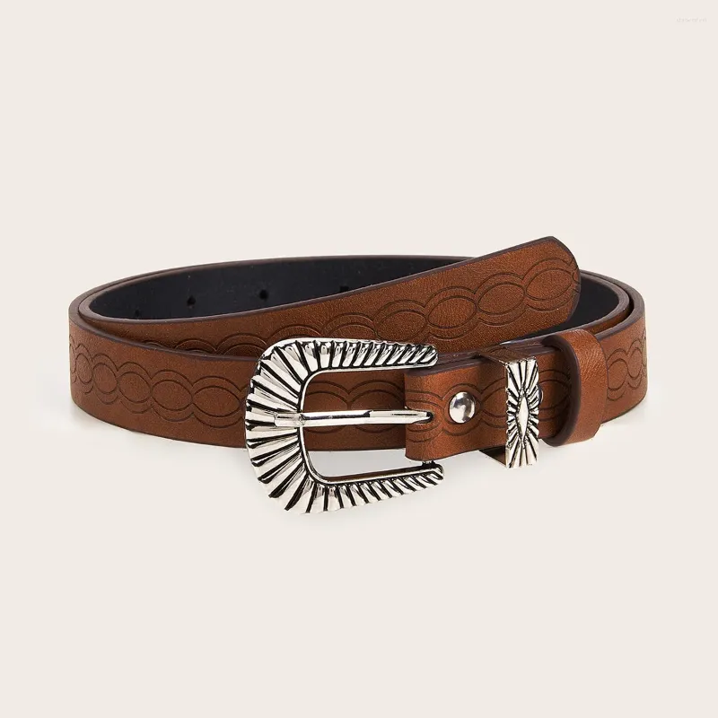 Ceintures 2024 mode simple polyvalent de ceinture marron poly