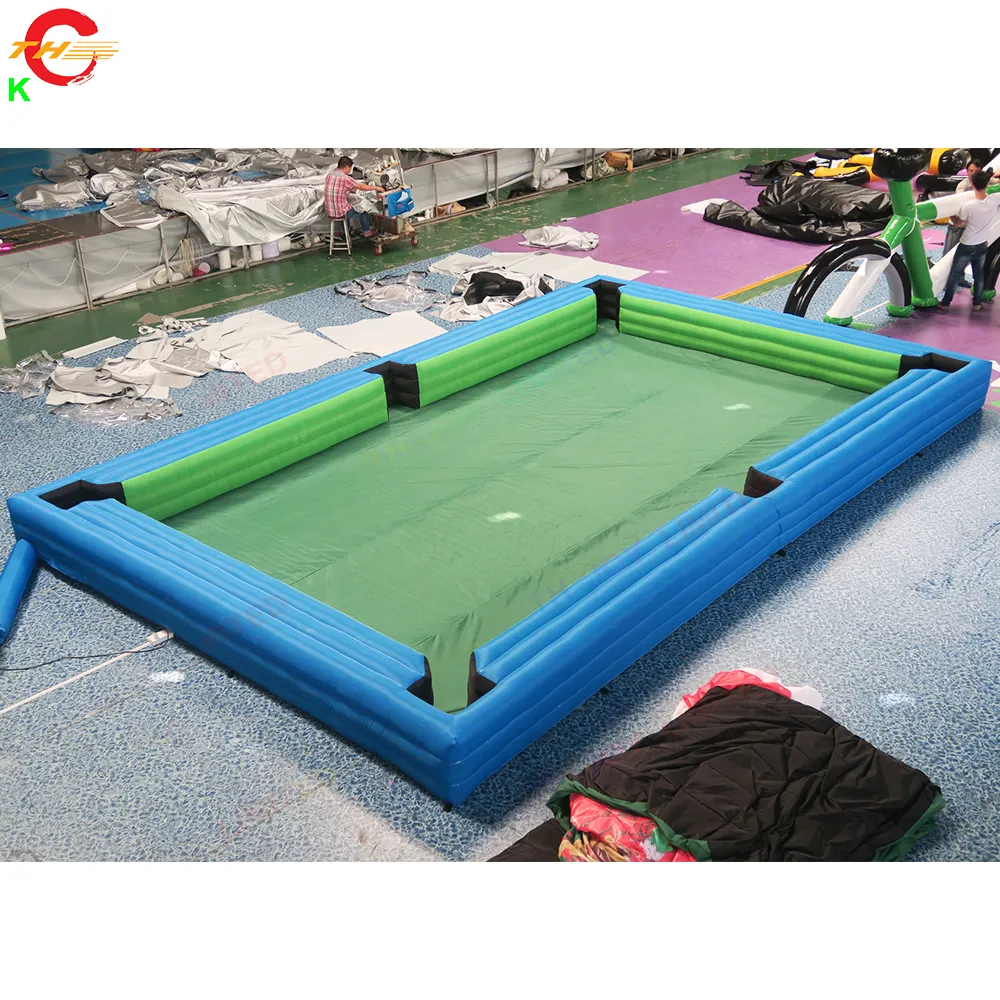 12mlx6mw (40x20 pés) com 16 bolas atividades ao ar livre gigante gigante interno Billiards Game Snooker Soccer Ball Inflable Snookball Table Field para aluguel de carnaval