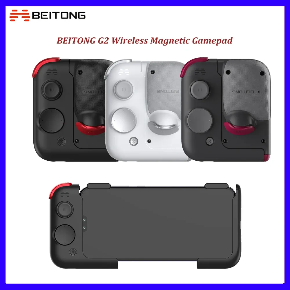 Gamepads Original Beitong G2 Bluetooth Wireless Game Controller Magnetic Attraction Kombination Gamepad für iOS -Mobiltelefon -Peripheriegeräte