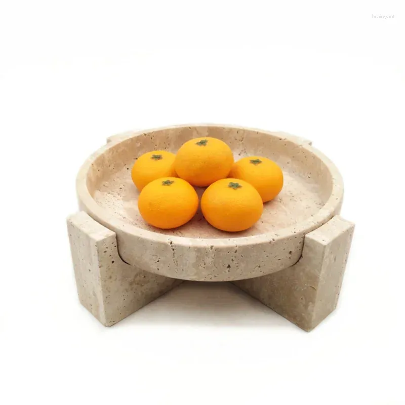 Декоративные фигурки настраиваемые нерегулярные миски с базами мраморные каменные лотки фруктовые десертные тарелки для хранения дома