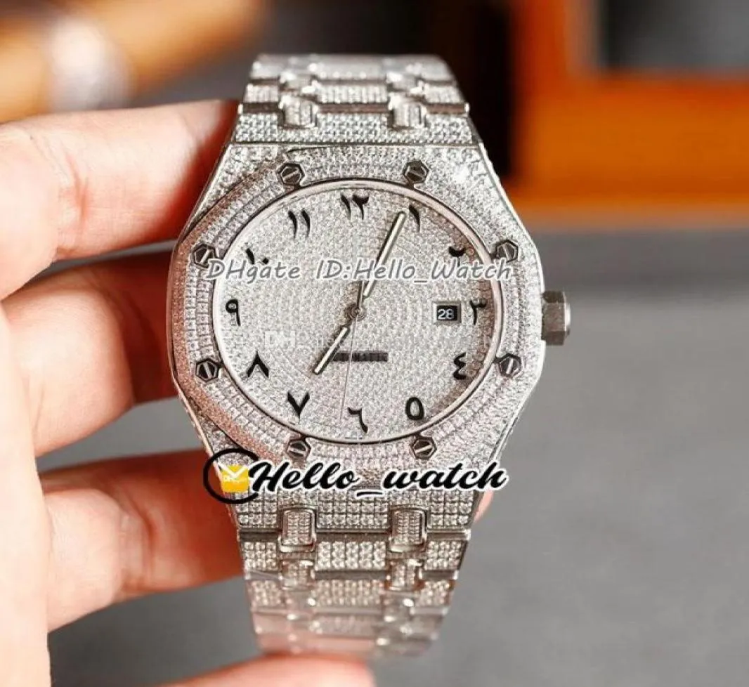 TWF 41mm 15202bczz1241bc01 Uhren Miyota Automatische Herren Watch Arabic Numerals Diamond Dial Stahl Diamonds Armband Sport Hello3893253