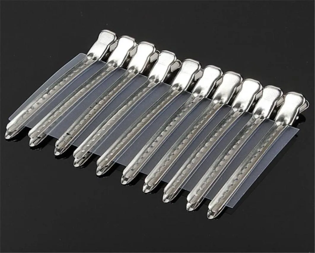 Ganzer authentischer Entenbill -Clip Edelstahl Clip Haarspezialpositionierungsklemme Gapi Alligator Haarpartitionen 12pcslot2526640