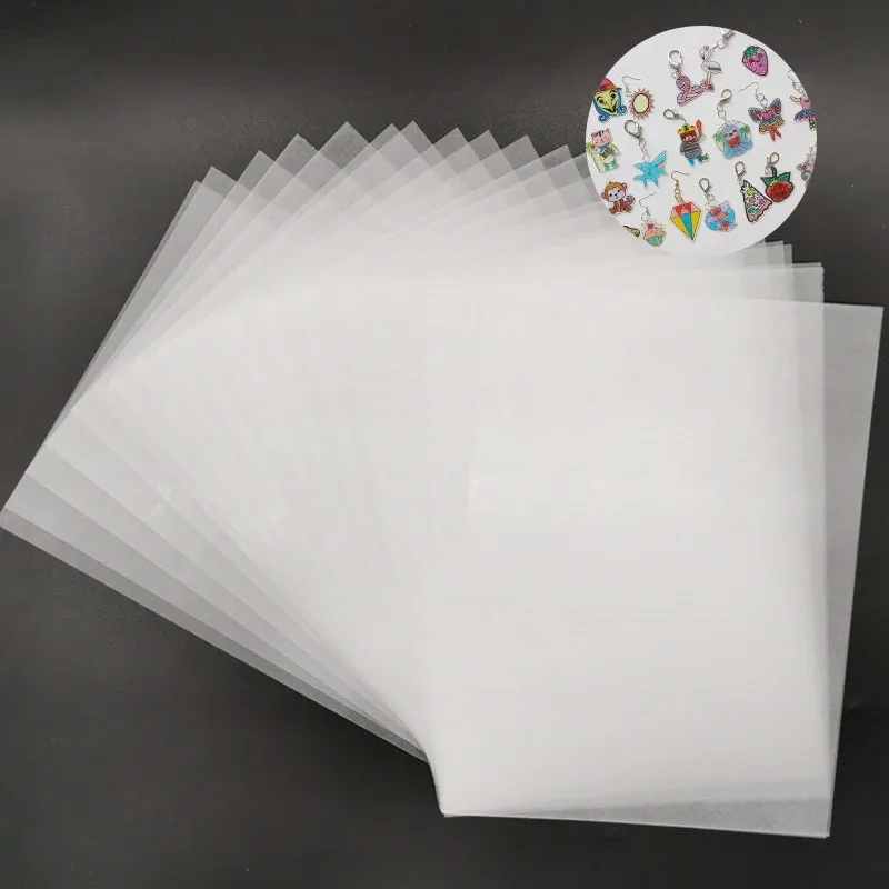 Baños 40pcs encogimiento de láminas de plástico encogido encogido papel divertido calor térmico sábanas de película encogida en blanco