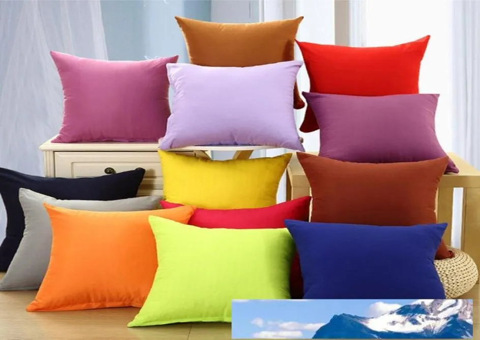 1818inch Sofa Throw Pillowcase Pure Color Polyester White Pillow Cover Cushion Cover Blank Pillow Case Home Decor Gift Customize 2601406