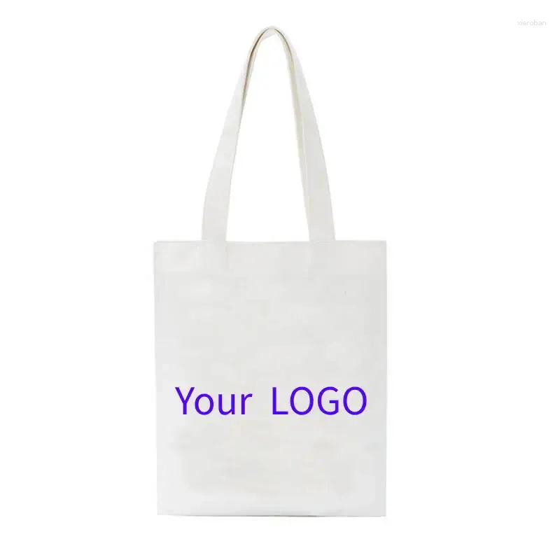 Сумки для хранения сублимация сумки для покупок заводской рекламный холст для пользовательского логотипа.