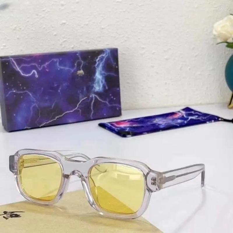 Sonnenbrille Steampunk -Stil modische luxuriöse Square Premium Acetat Männer Frauen klassische Optik hochwertige Augenbrillen