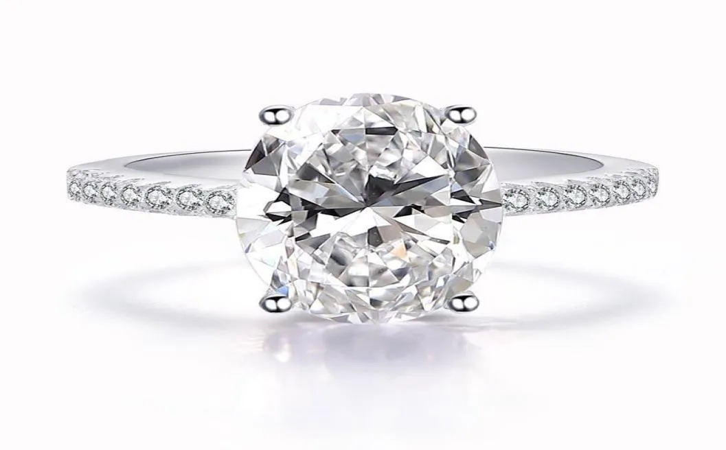 Целая классическая 925 серебряное кольцо стерлингового кольца Oval Cut 3ct Diamond Cz Обручальные обручальные кольца для женщин для женщин Bridal Bijoux5476860