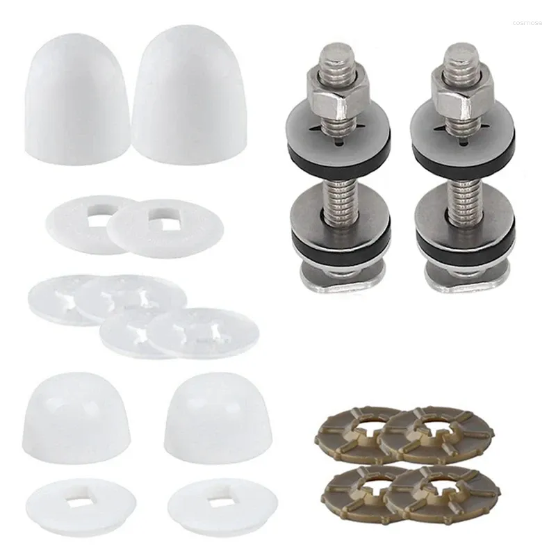 Toilet Seat Covers 1Set Universal Bowl To Floor Bolts Solid 2 4 Bolt Cap With Nuts/Washers Plastic Metal