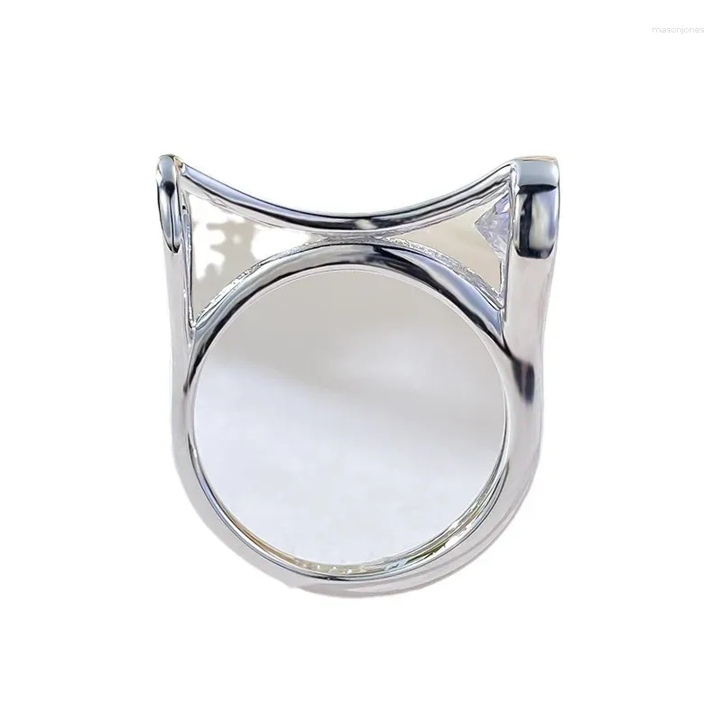 Anelli di cluster s925 anello d'argento Un alto impegno in diamante di carbonio da celebrità europee e americane Internet