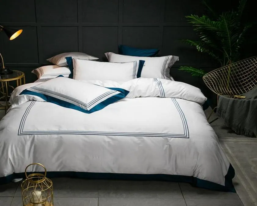 5star El White Luxury 100 Set di biancheria da letto in cotone egiziano set di coperture per letti per letti per letti per letti per letti per la regina