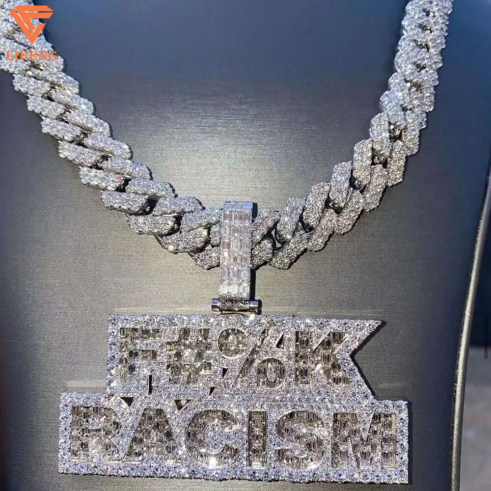 Factory Custom Out VVS Moissanite Hip Hop Pass Pass The Diamond Tester Chain Saile dla mężczyzn i kobiet