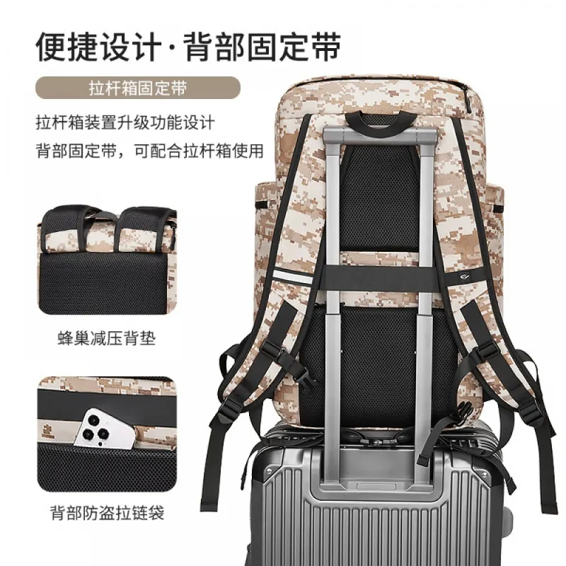 Military Tactical Rucksack Backpack - Large Capacity Hiking Backpack ...