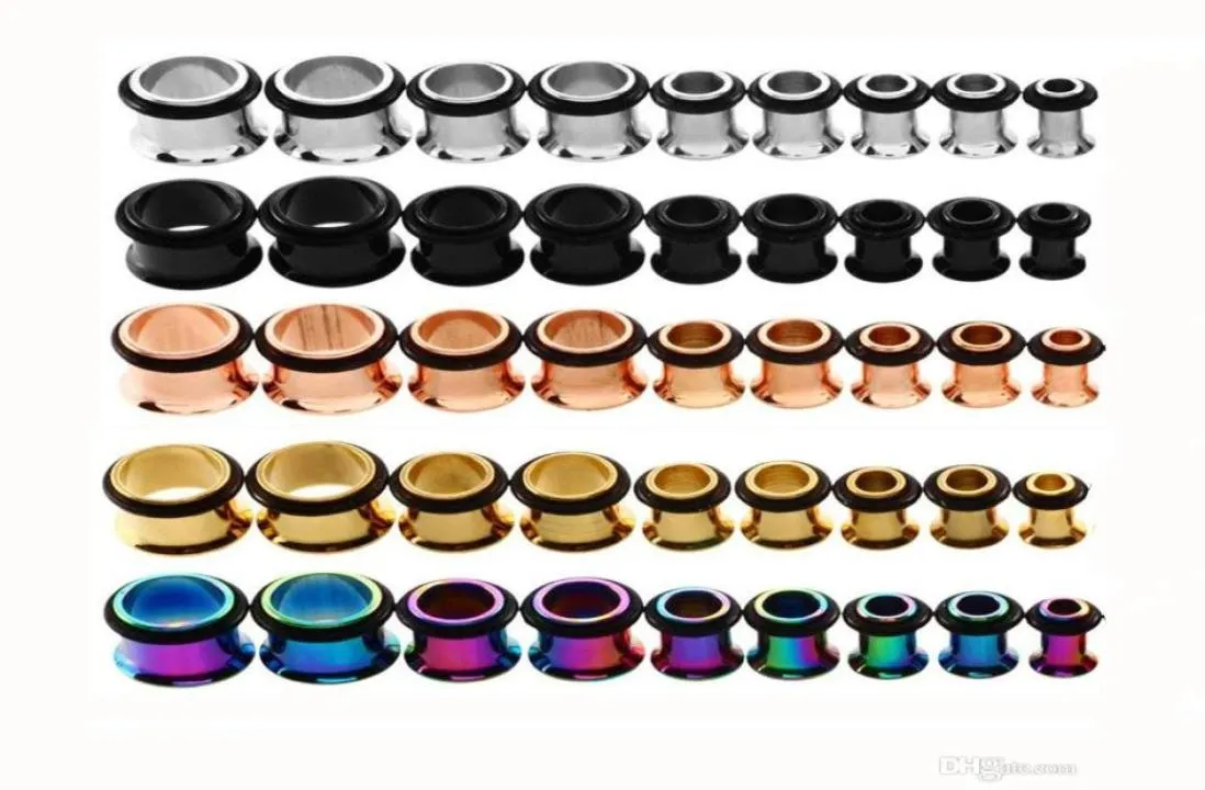 2018 NOWOŚĆ 18PCS Lotem 16 mm10 mm wtyczki do uszu stali nierdzewnej Tunele Trumpet Peels Expansion Expansion Akcesoria biżuterii 9131204