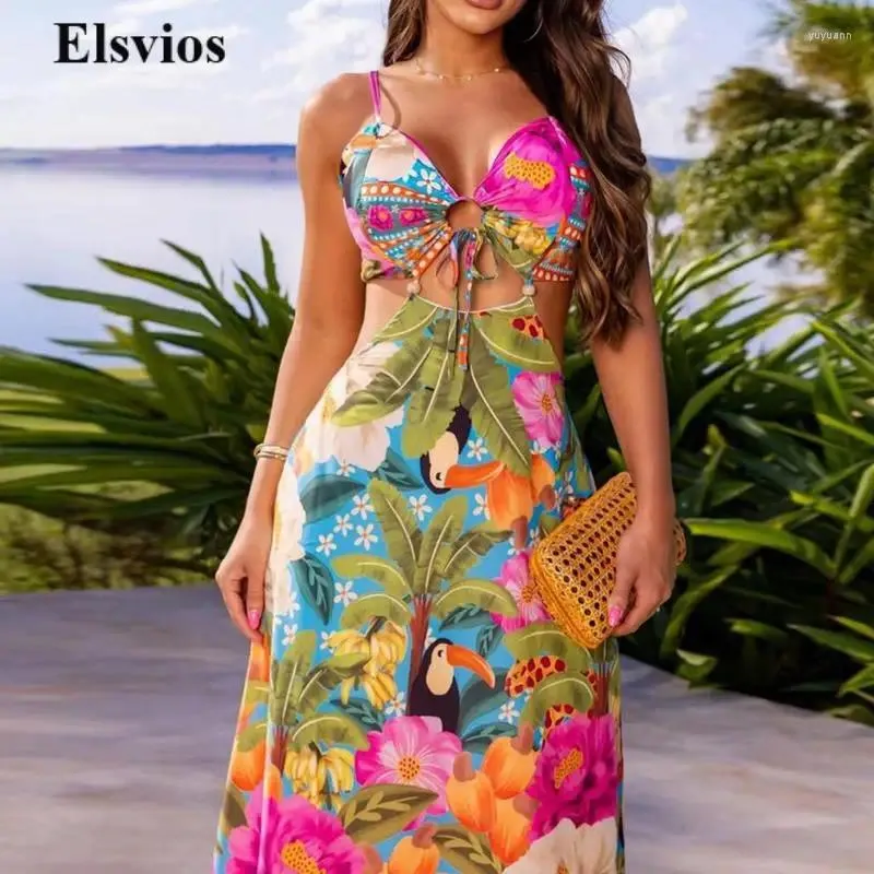 Sleeveless Halter Dress Summer Boho A-Line Floor-Length Floral Print  Pullover for Women from Dhgate Basic & Casual Dresses - price 43.87