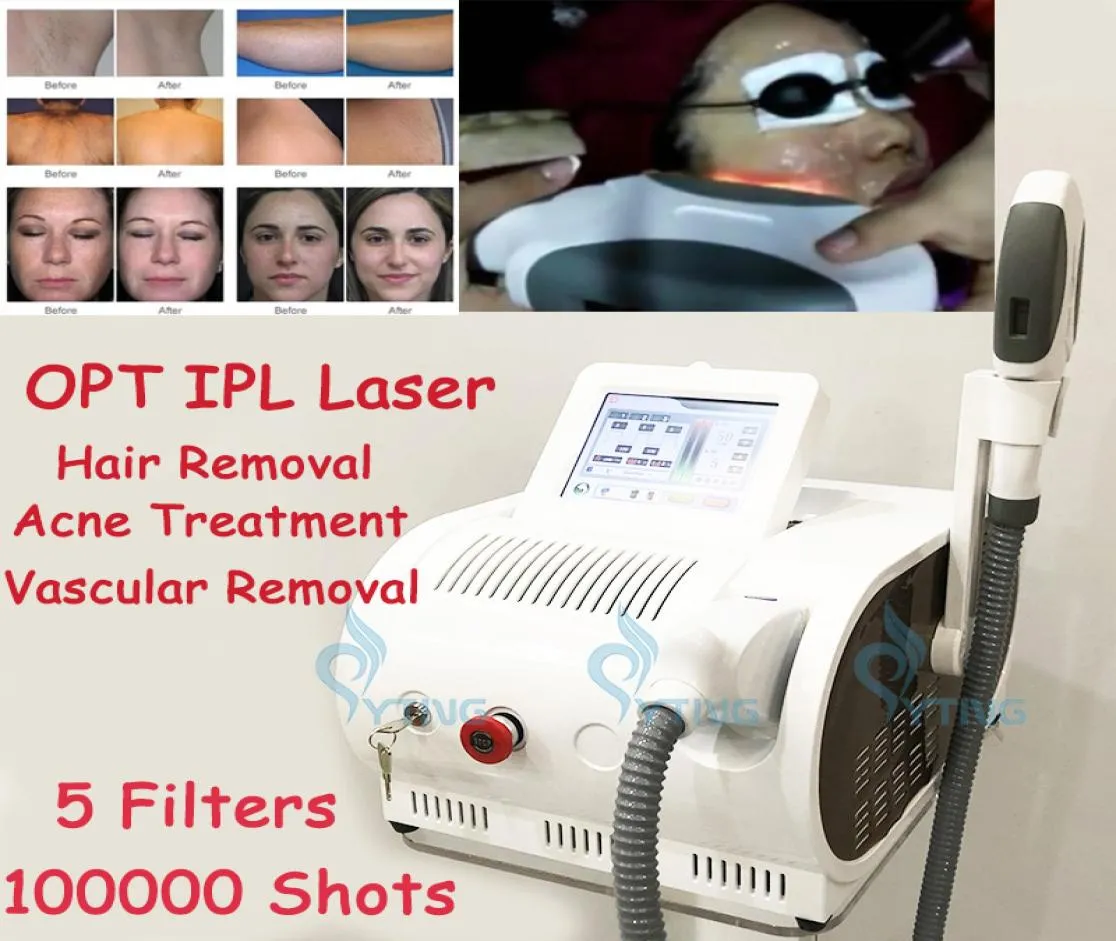Portable Opt Hair Removal Machine Krachtige elight IPL Skin Herjuvenation Aderen Verwijderen Schoonheid Salon Equipment 5 Filters8015791