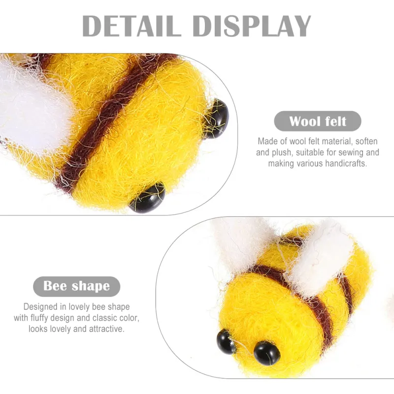 DHgate.com:Wool Felt Bee Jar Honey Bottle Nail Art Stickers