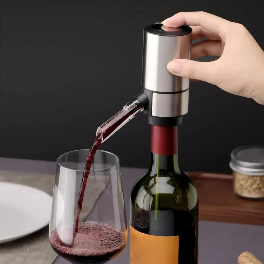 Decantador eléctrico USB Vino tinto inteligente Dispensador creativo neumático fácil de limpiar 240407