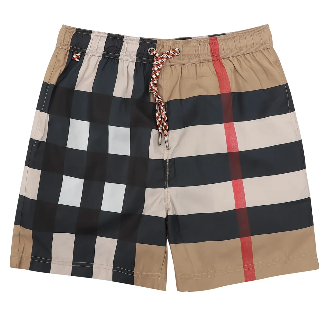 Summer Fashion Diseñador para hombres pantalones cortos de secado rápido de trajes de trajes de trajes de traje a cuadros Pantalones de playa de la playa impresa M-3XL A31