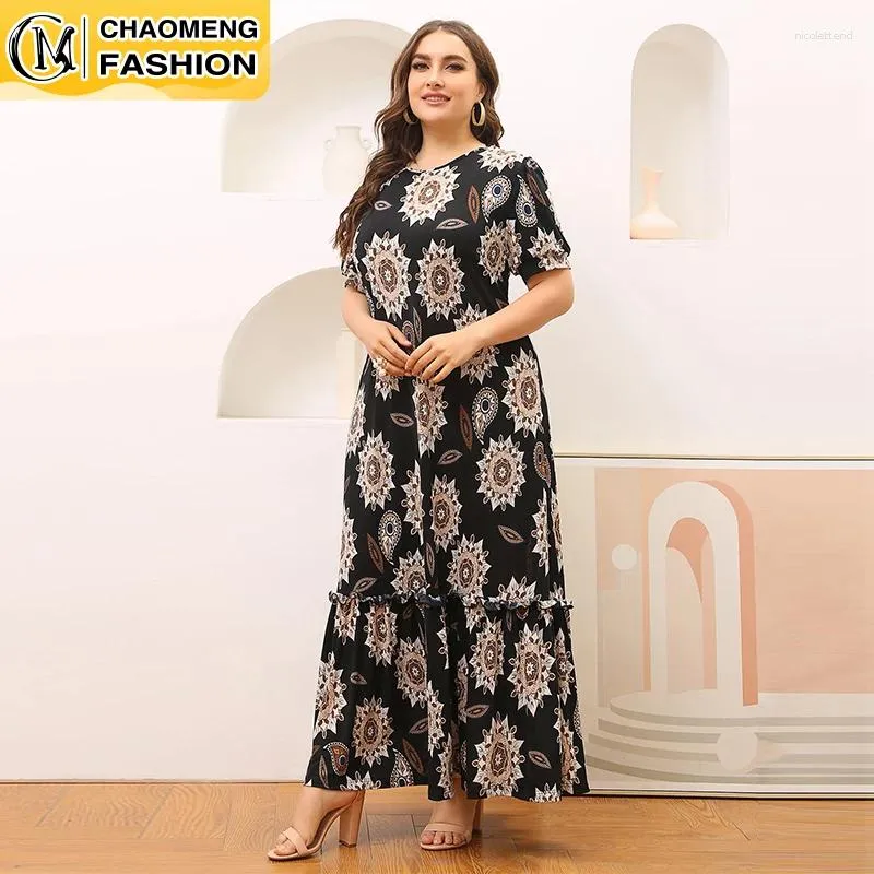 Vestidos de festa elegantes moda imprimida vestido de mujer plus size size bohemian roupas túnica long umer americana europes africa feminina vestido de praia