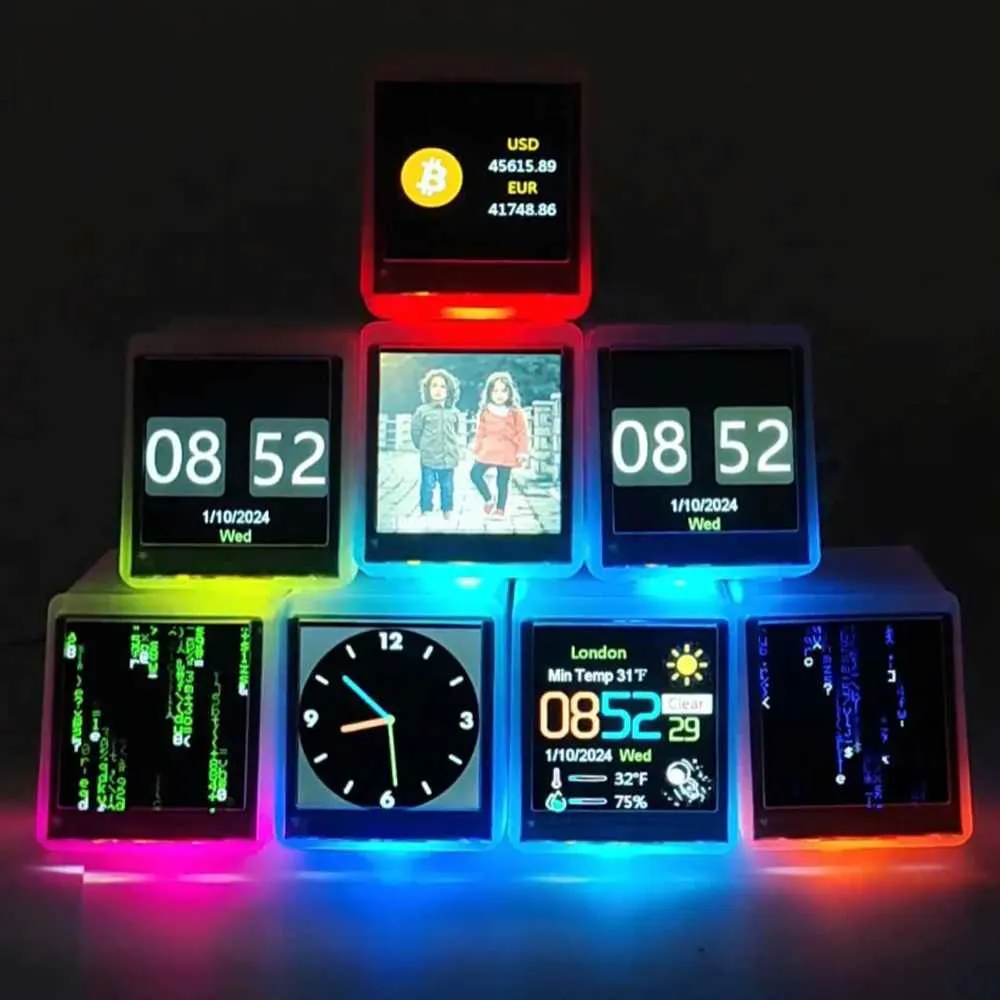 Mini Digital Desk Clock With WiFi Weather Station & RGB Lights Bitcoin Price  Tracker, DIY Album & GIF Animations From Caesar_barbarossa, $6.36 |  DHgate.Com
