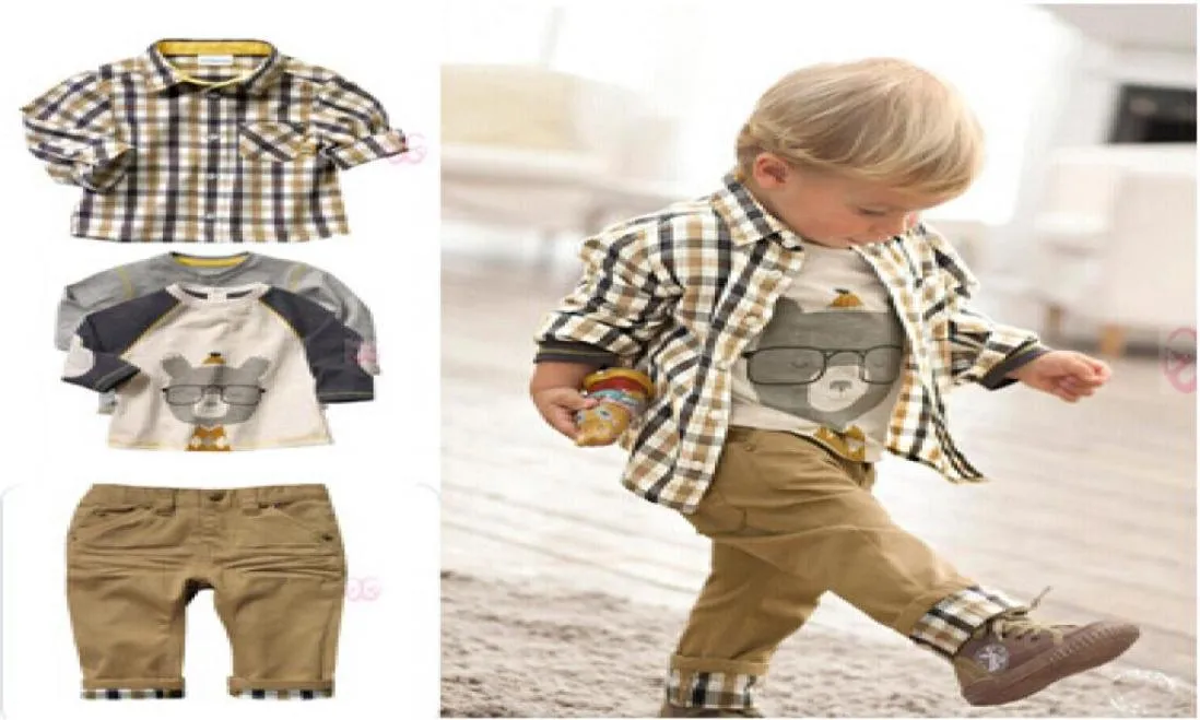 3Pcs Toddler Baby Boys Dress Coat Shirt Denim Pants Set Kids Clothes Outfits 26Years5849007