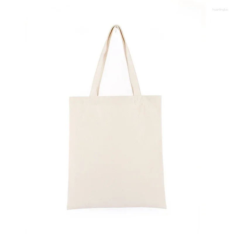 Party Decoration 1pcs White Blank DIY Drawit Graffiti Tote Bag Tyg återanvändbar för marknadsföring Present Birthday Favor Wedding 35 40cm jul