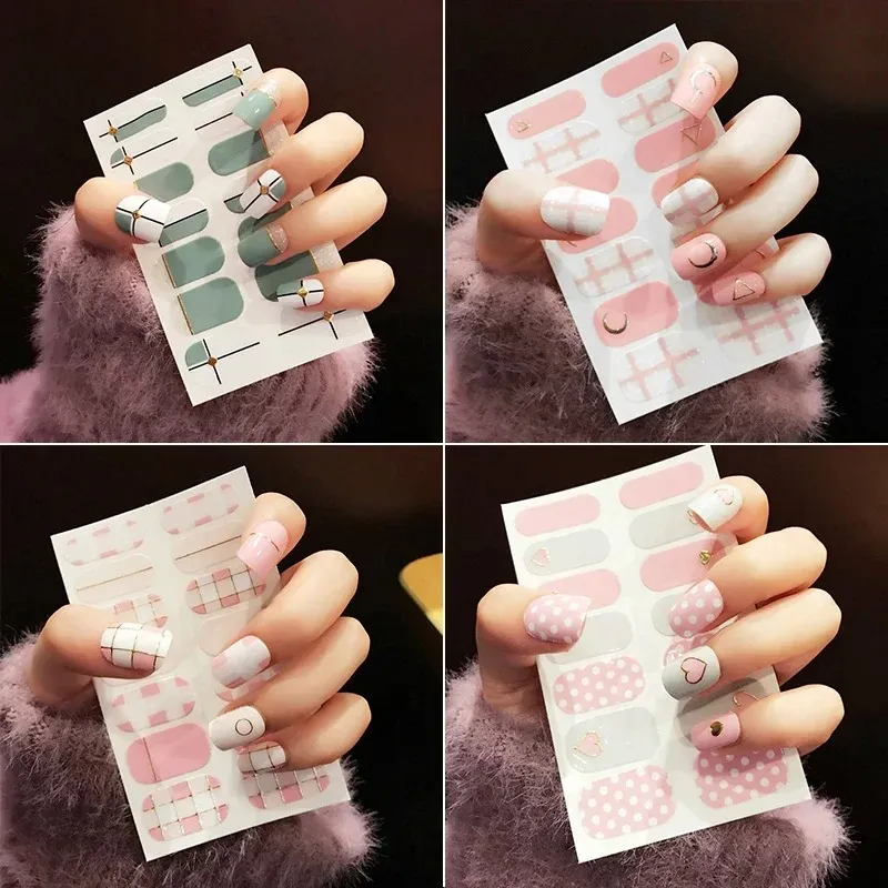 1pc adesivo corea stili impermeabili per bambini invani per chiodo adesivi geometrici punti astratti pop art design manicure