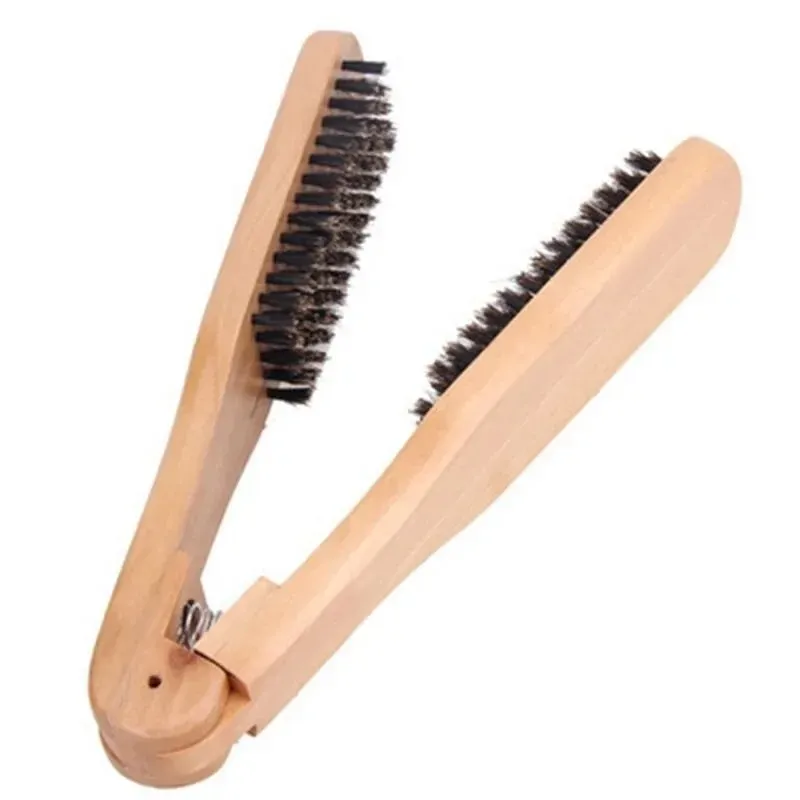 Cabelo de cabelo Profissional Endurecer escovas duplas de cabeleireiro pente do tipo de cabelo Tipo de escova de madeira Ferramentas de estilo anti-estática