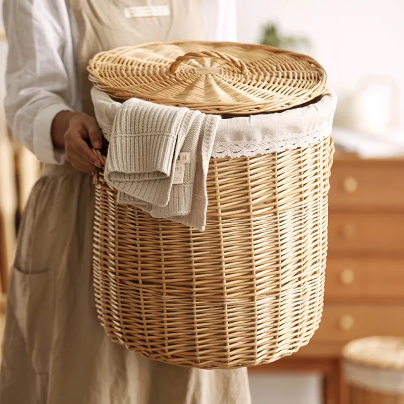 Gravestones Wicker Dirty Clothes Storage Basket Hamper Clothes Clothes Frame Storage Storage Box Hot Pot Shop Weaving Clothes