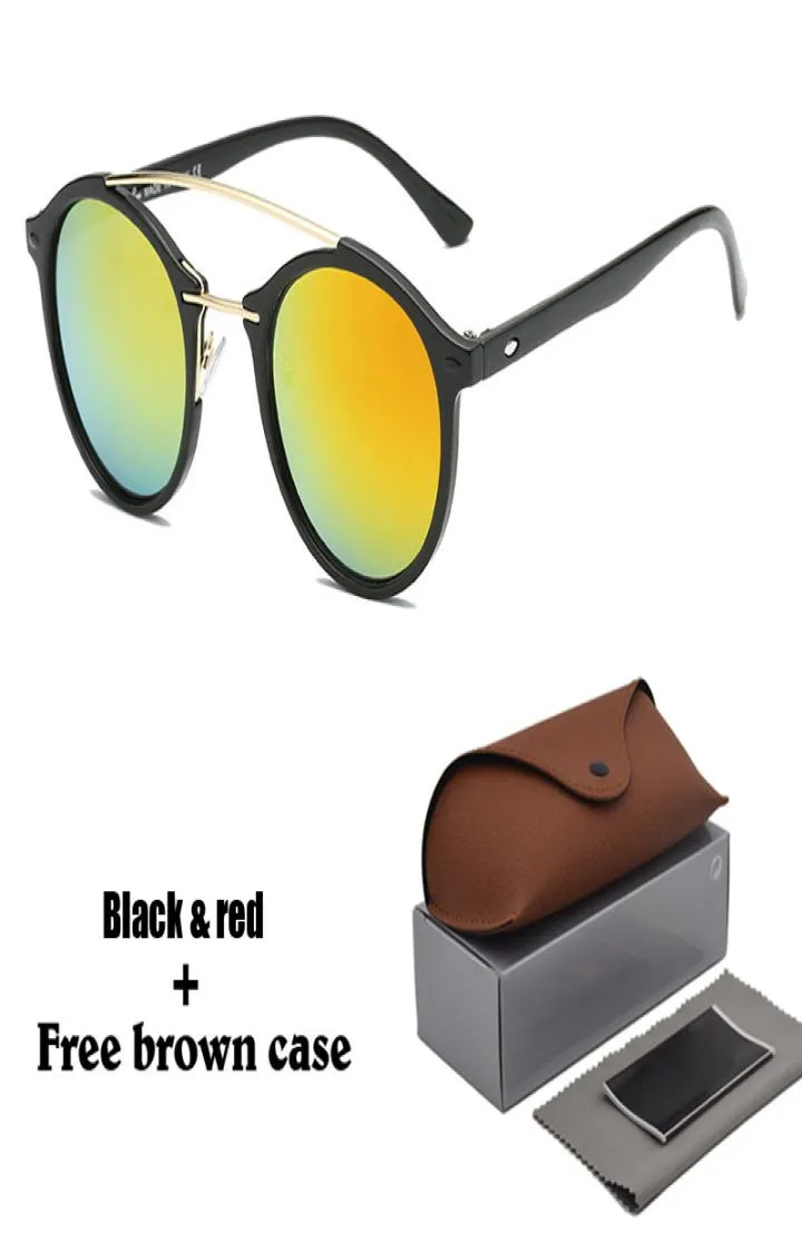 1pcs Целые высококачественные модные солнцезащитные очки мужчины женские бренды дизайн бренда ретро круглые солнце
