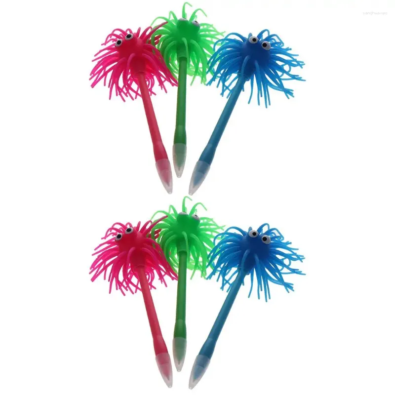 6Pcs Blue Cute Pens 1.0mm Green Novelty Red Personalized Pen Office