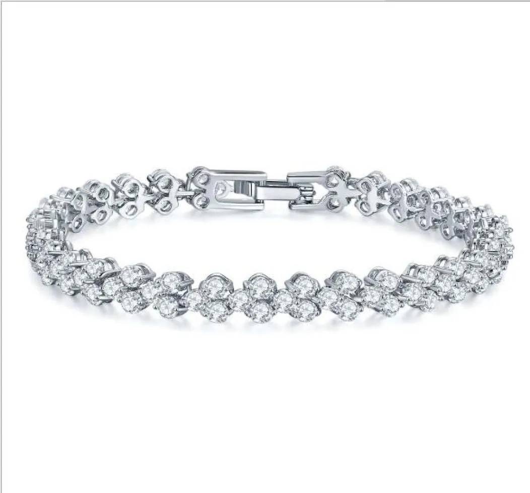 Bracelet de tennis CZ délicat en laiton CZ