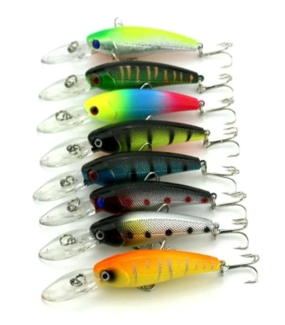 Los 8pcs Fischerei Ködertiefse Tiefe Schwimmköder Fisch 9 cm 83g Künstliche Köder Minnow Fishing4199770