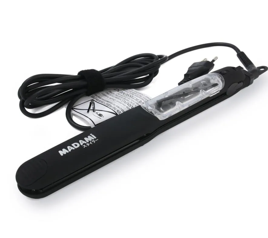 MADAMI Professional Ceramic Steam Hair Straightener 450F Fast Heating Irons Vapor Argan Oil Straightening Flat Iron Black DHL 8911125